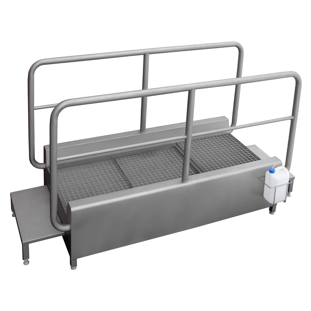 Foot disinfection trough BASIC with continuous-flow chamber
