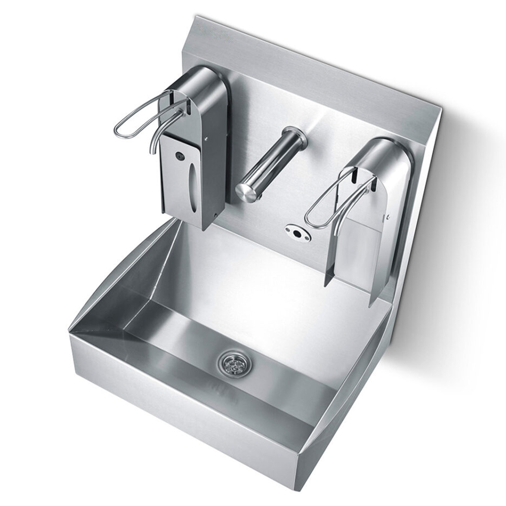 Handwaschbecken Sensor Spritzschutzwand – Bild 2