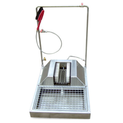 Boot washer with drain tray