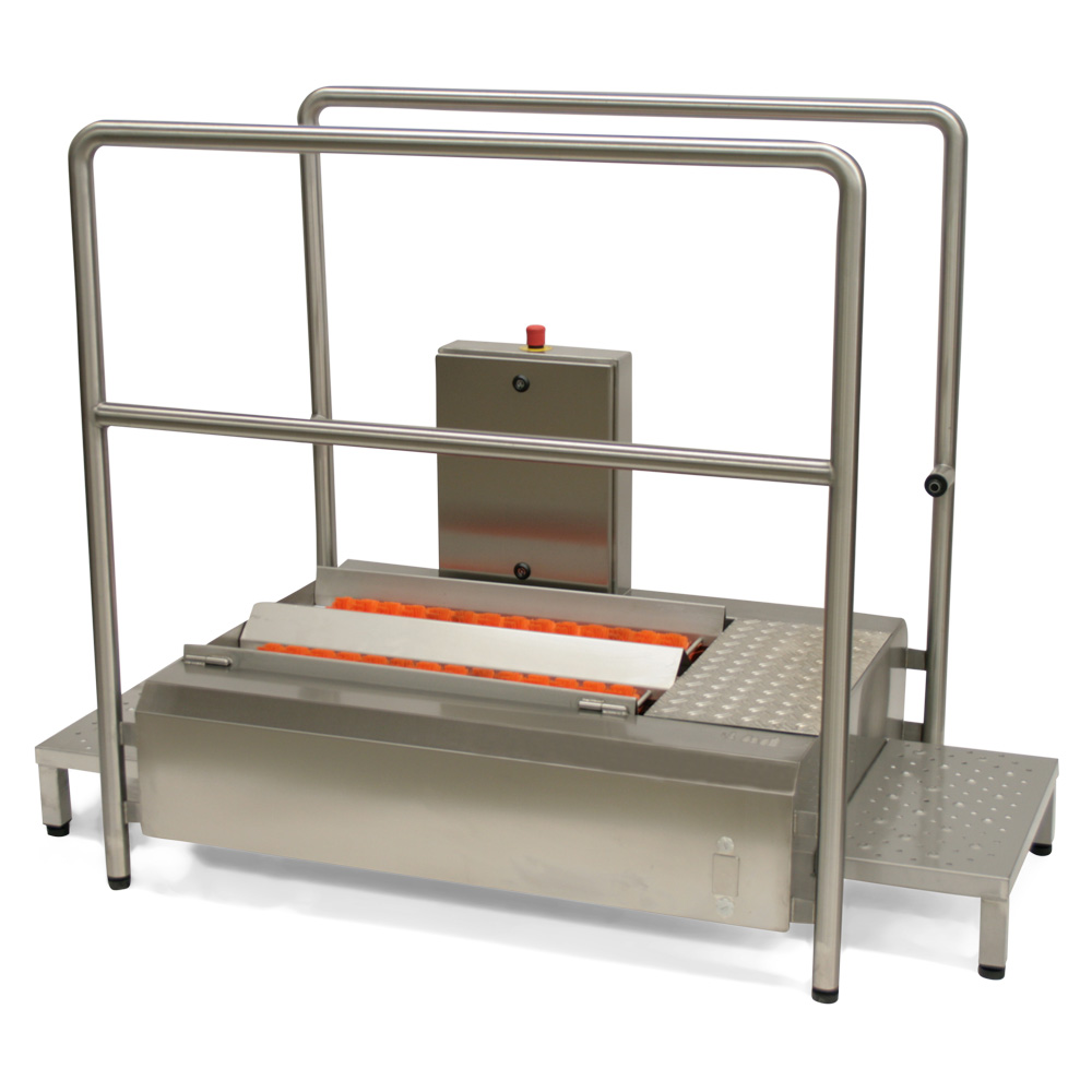Walk-through sole cleaner with drying PLUS