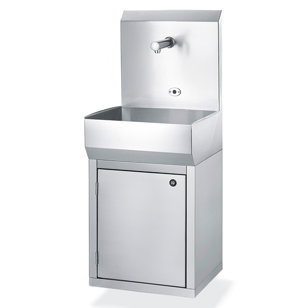 Sensor-activated hand wash basin with vanity cabinet - Image 4