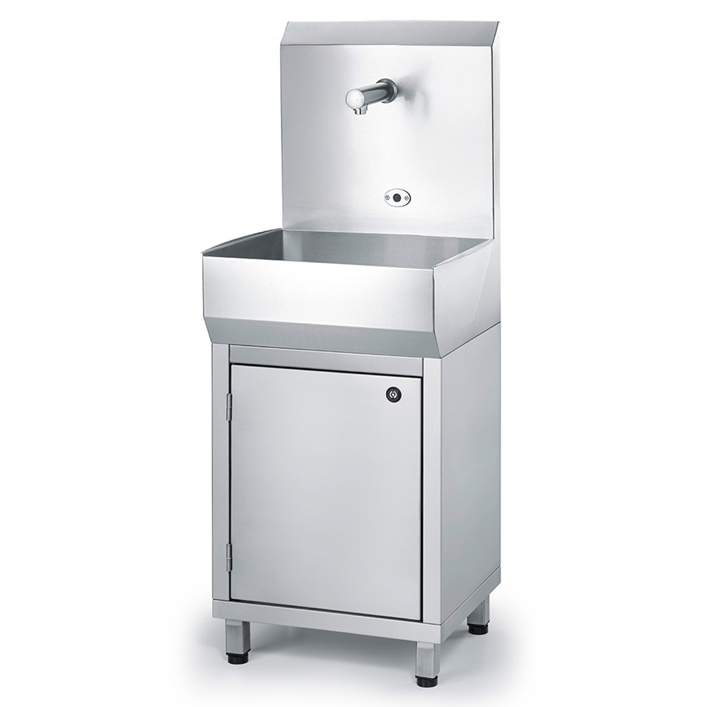 Sensor-activated hand wash basin with vanity cabinet - Image 2