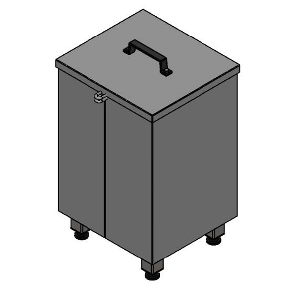 Lockable canister holder for 1 x 24 L - stand with lid - Image 2