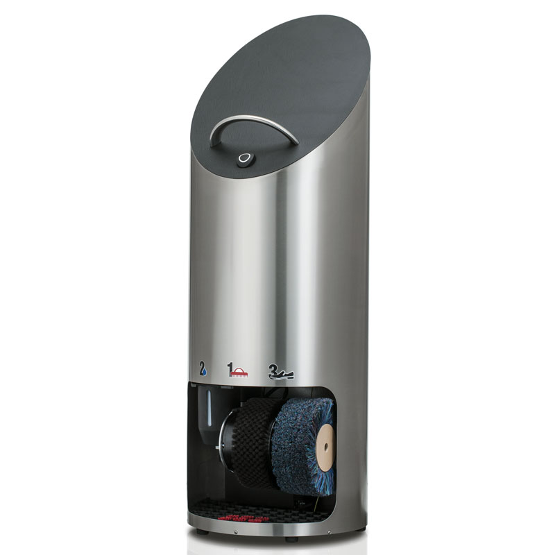 Leather shoe shine machine
