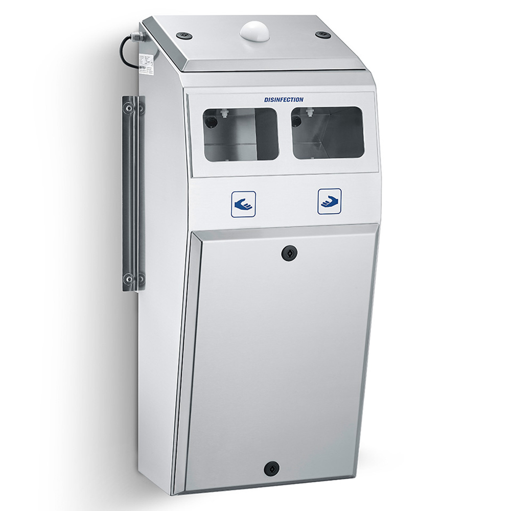 Two-hand disinfection device