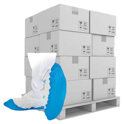 10 boxes or more = 7000 pairs of shoe covers with thick CPE soles
