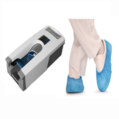 Combination package with shoe cover dispenser