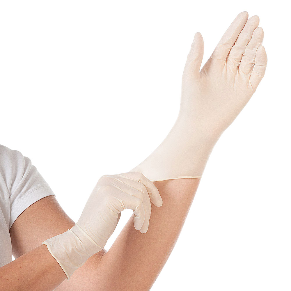 Powder-free non-slip disposable latex gloves pack of 1000