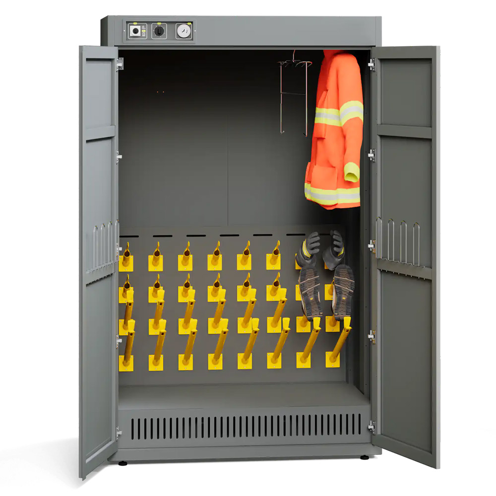 Hot-air drying cabinet for 8 complete sets of workwear